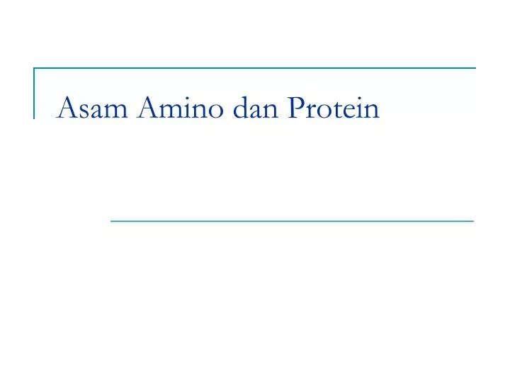 asam amino dan protein