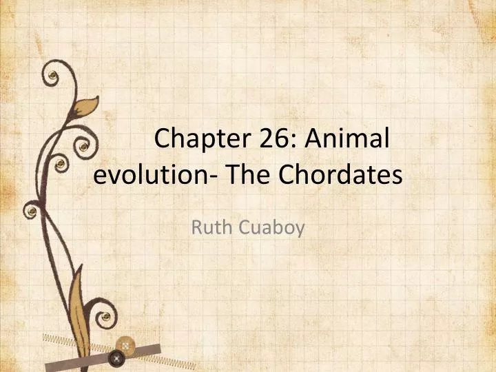 chapter 26 animal evolution the c hordates