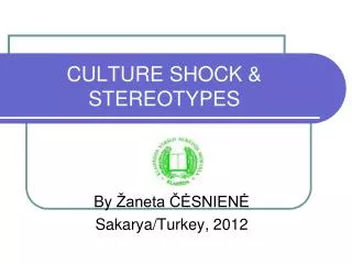 CULTURE SHOCK &amp; STEREOTYPES