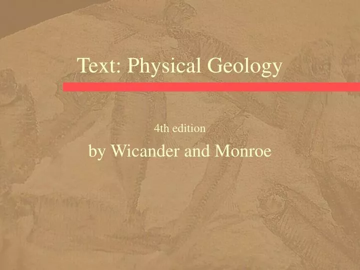 text physical geology