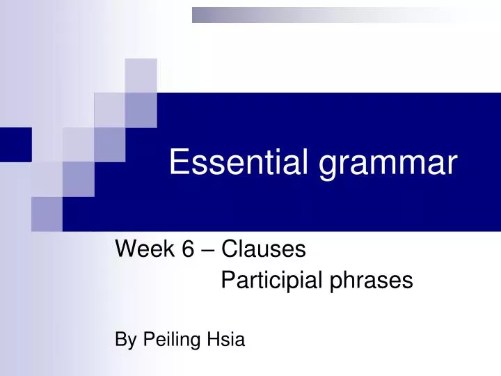 essential grammar