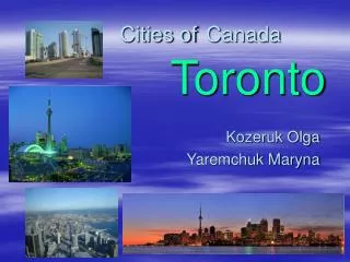 Cities of Canada Toronto