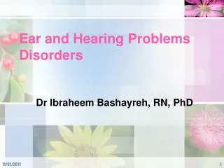 Ear and Hearing Problems Disorders