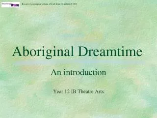 Aboriginal Dreamtime