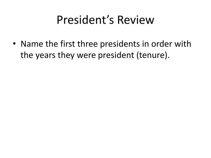 president s review