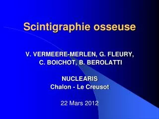 scintigraphie osseuse