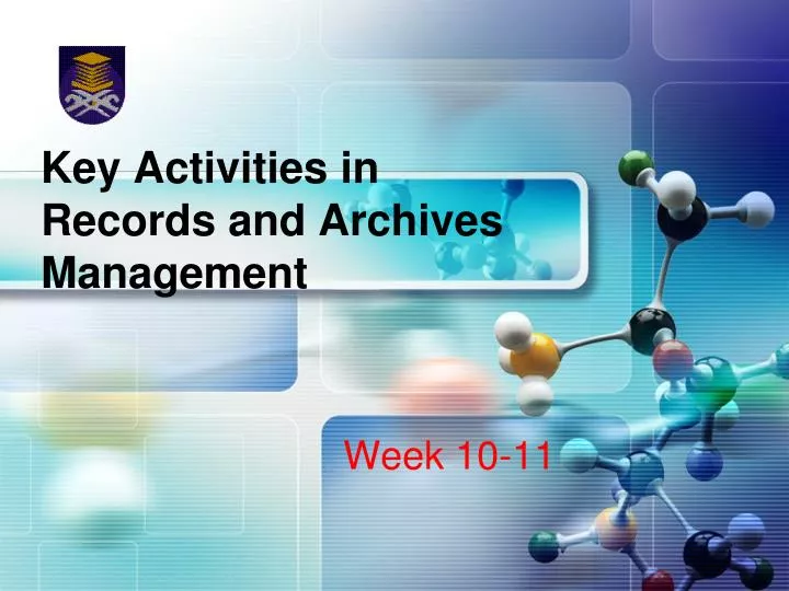 key activities in records and archives management