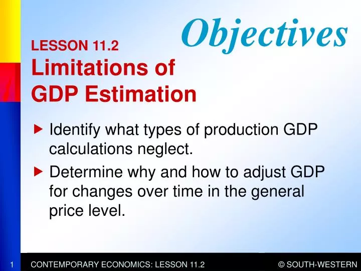 lesson 11 2 limitations of gdp estimation