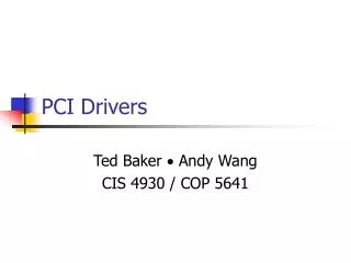 PCI Drivers