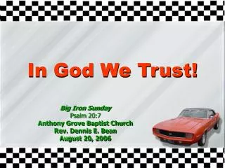In God We Trust!