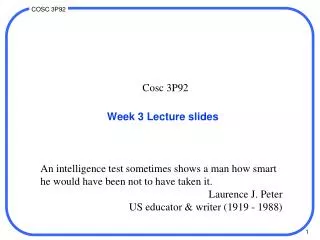 Week 3 Lecture slides