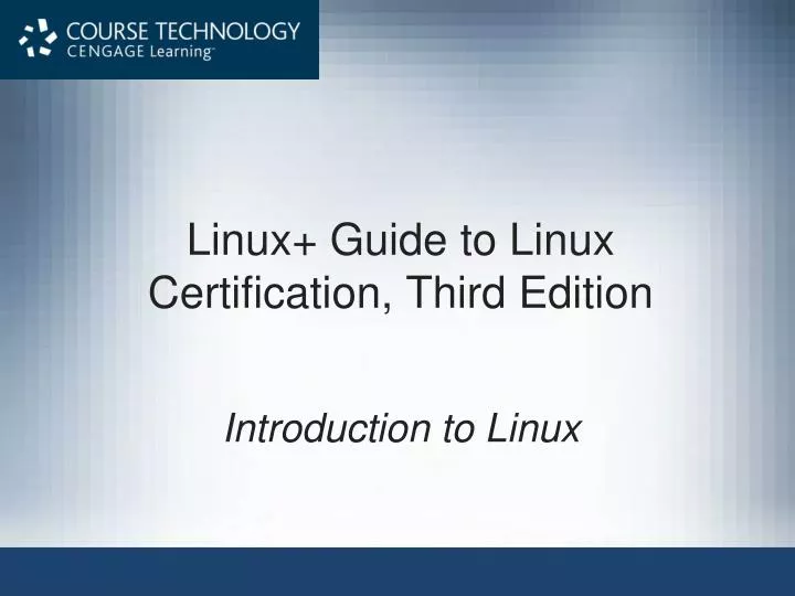 linux guide to linux certification third edition