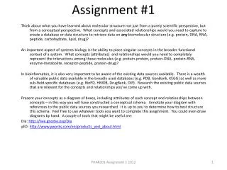 Assignment #1