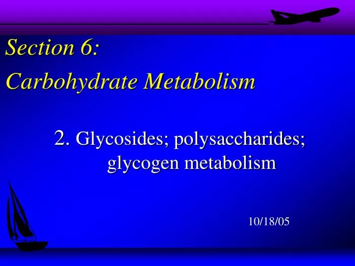 section 6 carbohydrate metabolism
