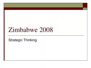 Zimbabwe 2008