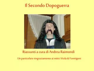 il secondo dopoguerra