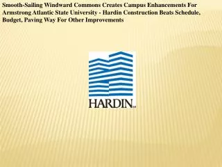 Smooth-Sailing Windward Commons Creates Campus Enhancements