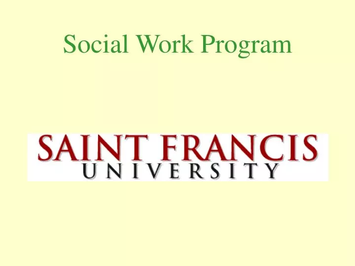 social work program