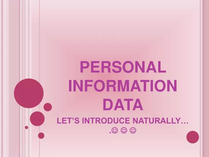 personal information data