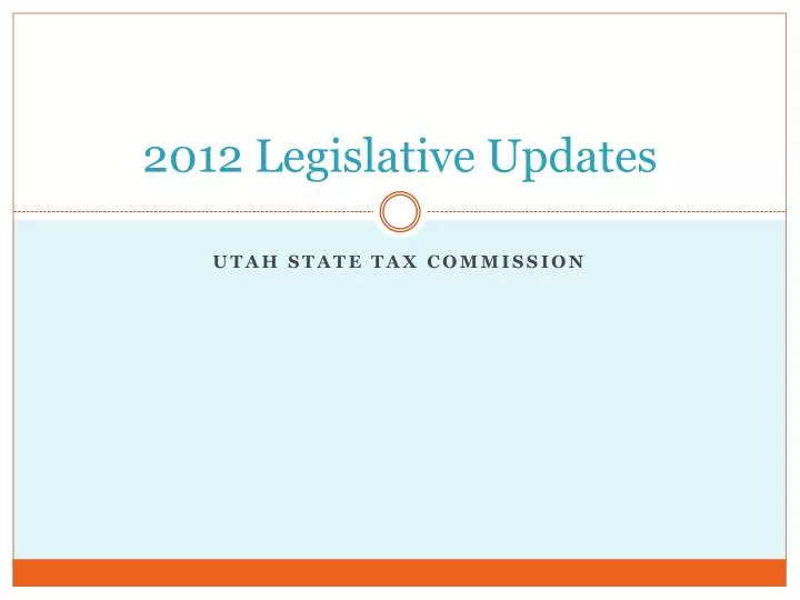 2012 legislative updates