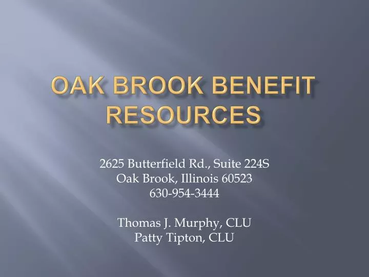 oak brook benefit resources