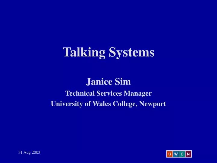 talking systems