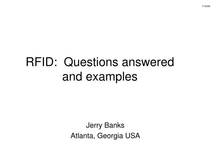 rfid questions answered and examples