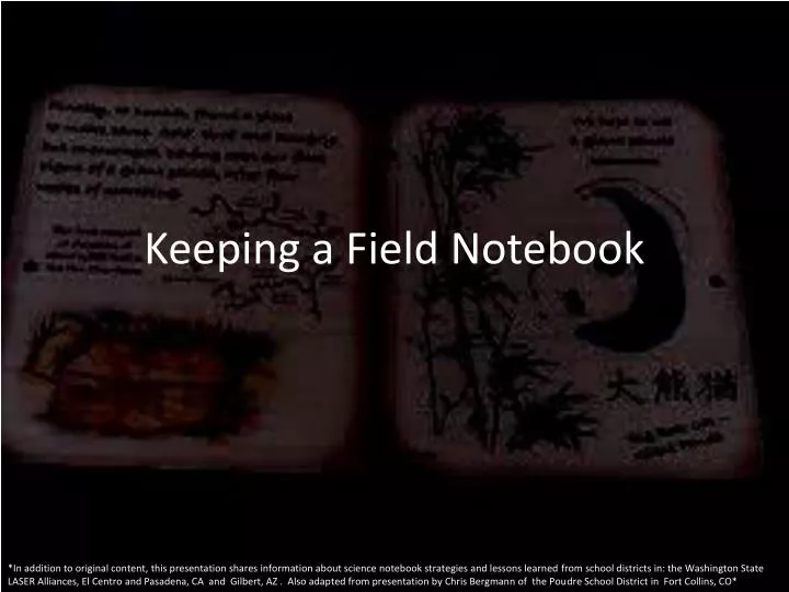 keeping a field notebook