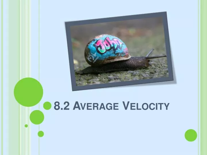 8 2 average velocity