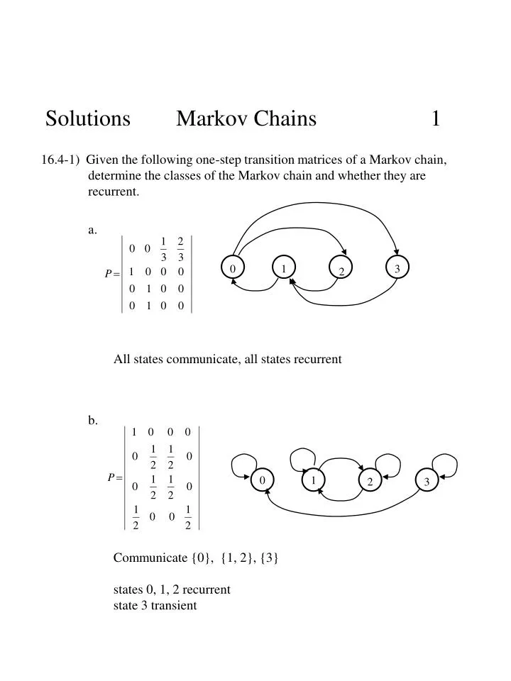 solutions markov chains 1