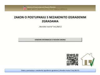 zakon o postupanju s nezakonito izgra enim zgradama narodne novine broj 86 12