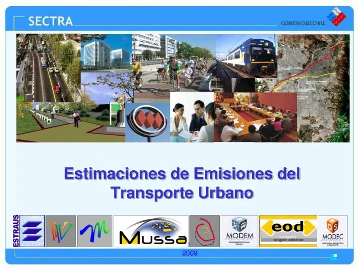 estimaciones de emisiones del transporte urbano