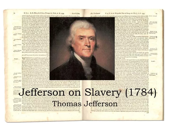 jefferson on slavery 1784
