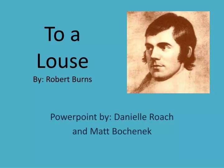 to a louse by robert burns