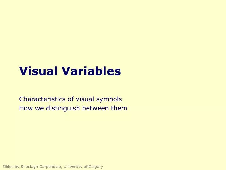 visual variables