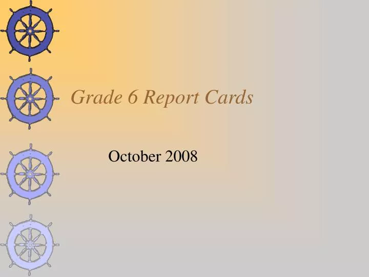 grade 6 report cards