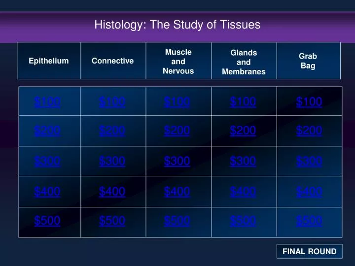histology the study of tissues