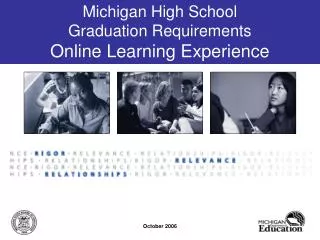 Michigan High School Graduation Requirements Online Learning Experience