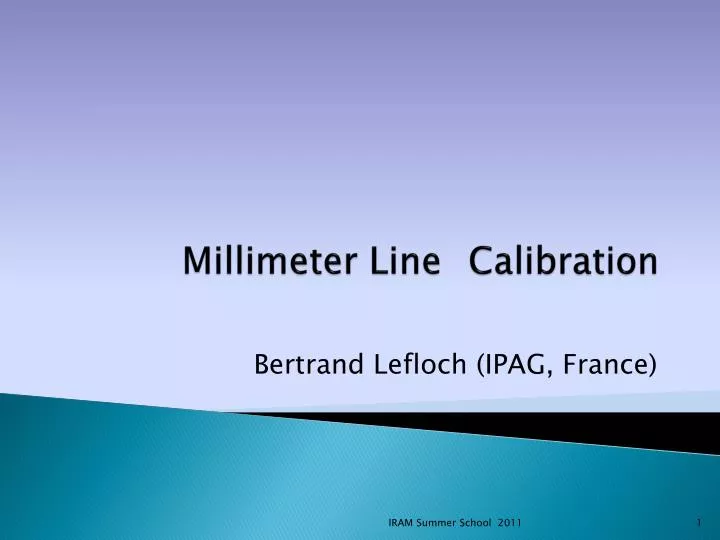 millimeter line calibration