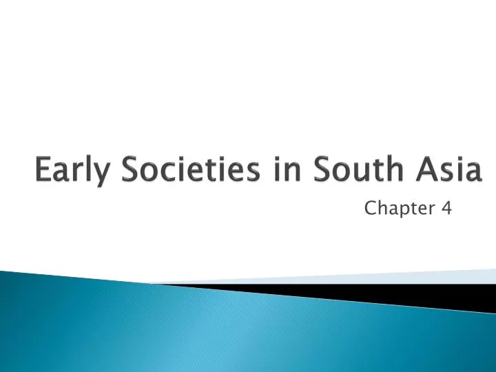 early societies in south asia