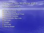 Advanced Data Structures and Implementation - slide 1