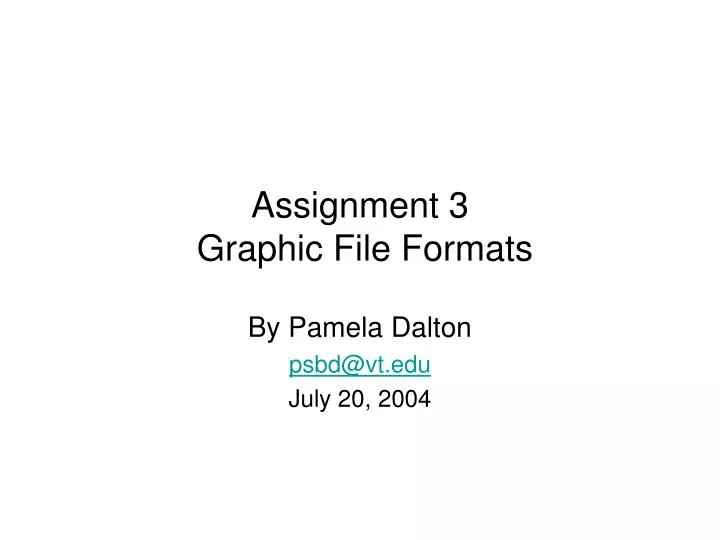 assignment 3 graphic file formats