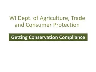 WI Dept. of Agriculture, Trade and Consumer Protection