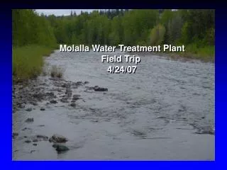 Molalla Water Treatment Plant Field Trip 4/24/07