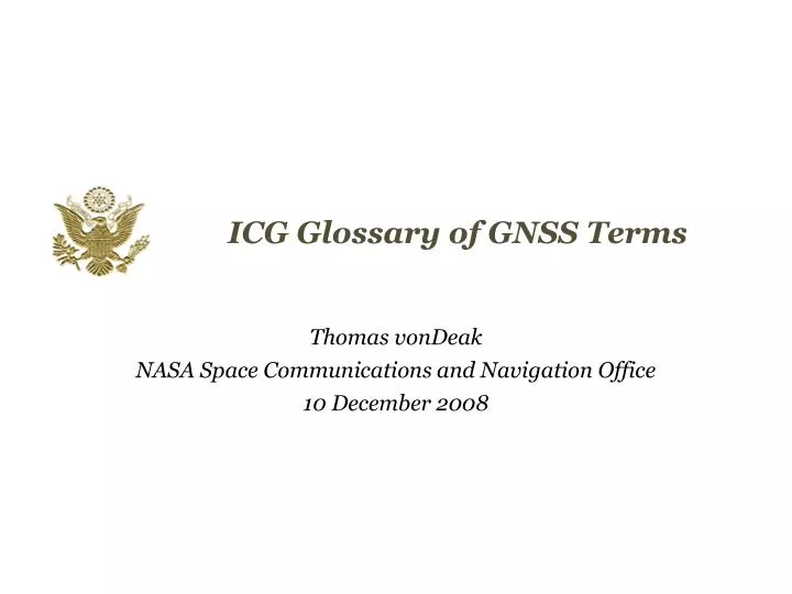 icg glossary of gnss terms