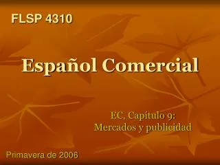espa ol comercial