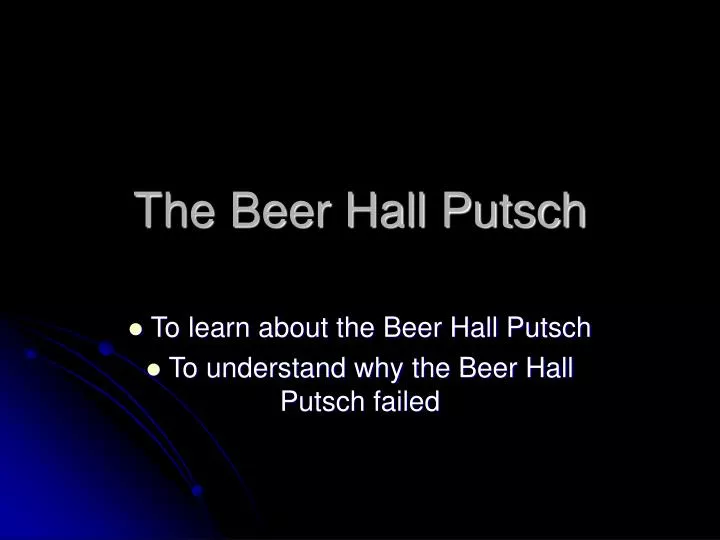 the beer hall putsch