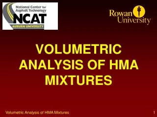 VOLUMETRIC ANALYSIS OF HMA MIXTURES