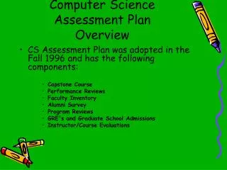 Computer Science Assessment Plan Overview