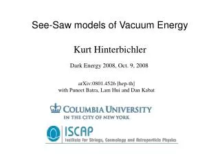 See-Saw models of Vacuum Energy
